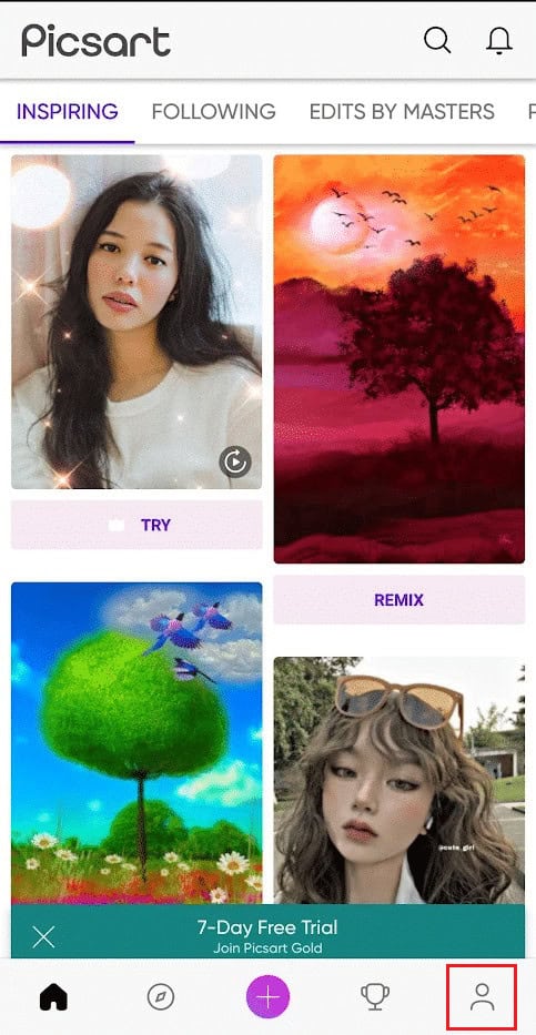 Tap on the&nbsp;Profile tab&nbsp;from the bottom panel