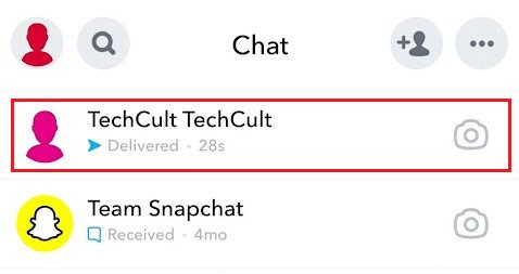 Tap on the desired conversation