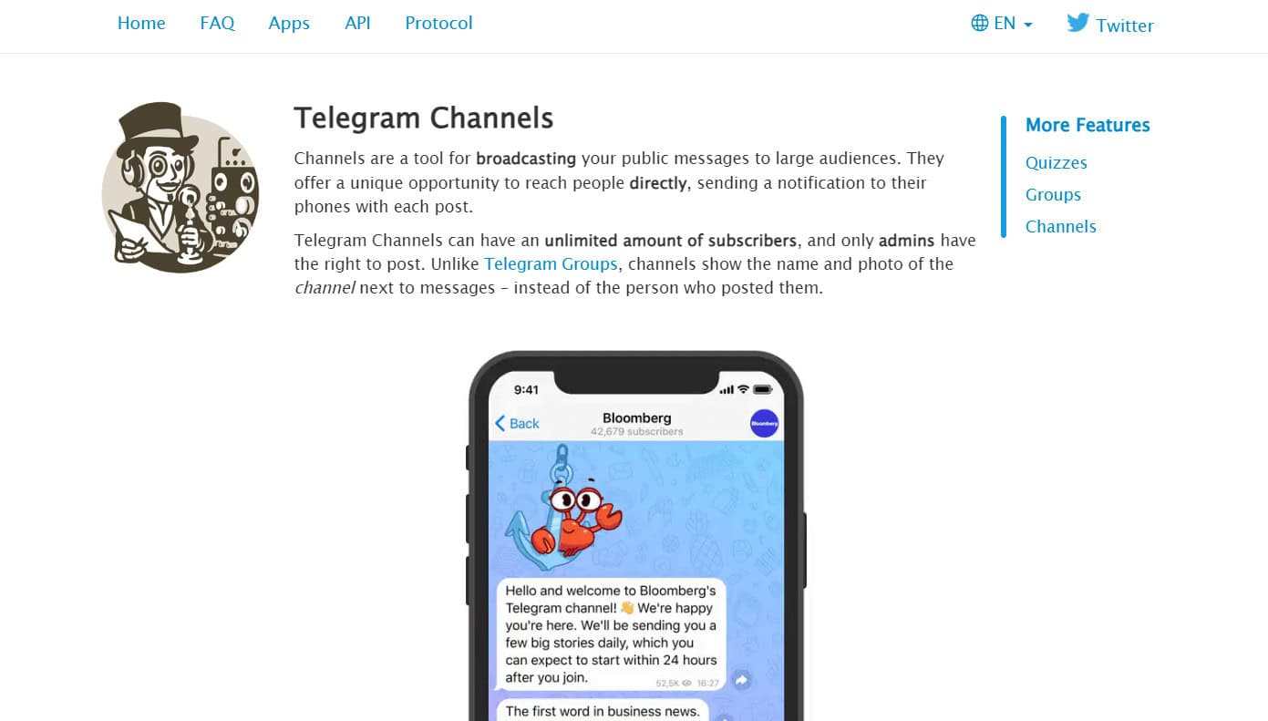 Telegram channels