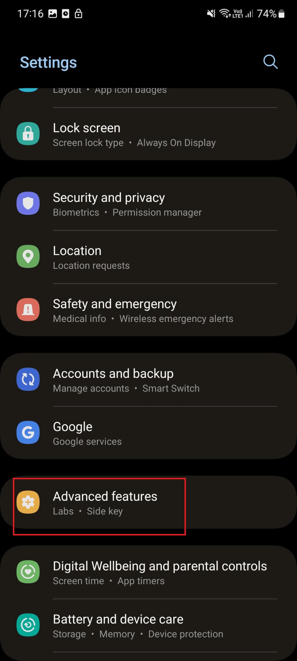 Advanced features on s21 | Android screen keeps dimming