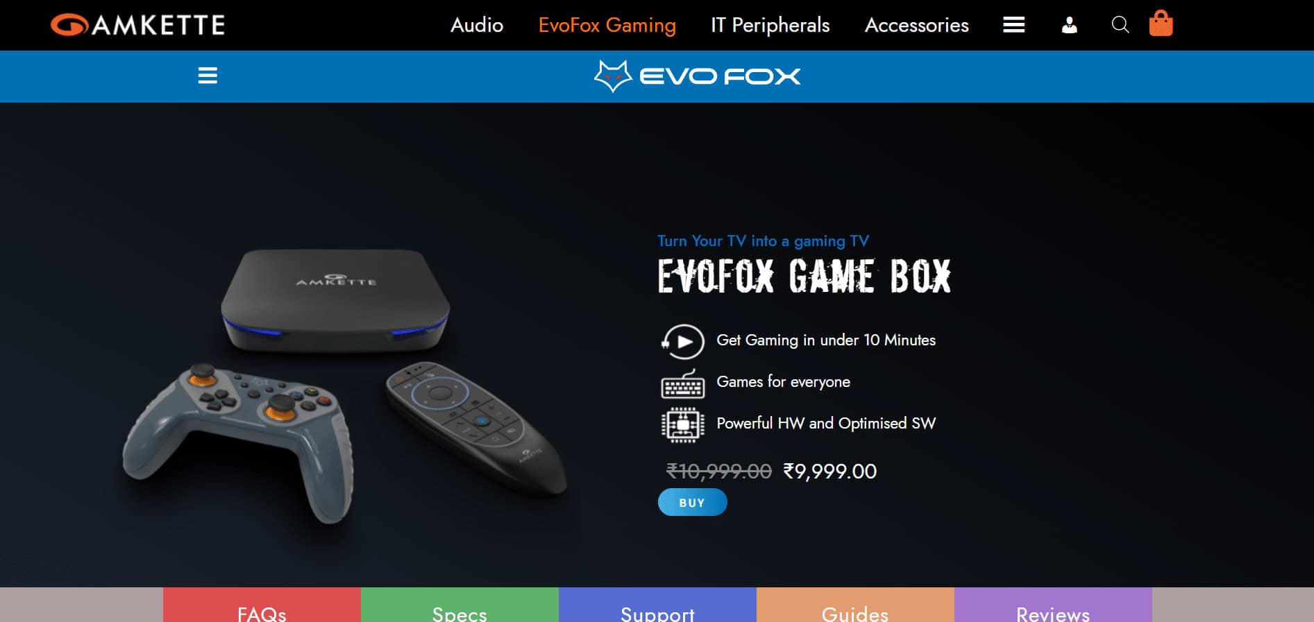 Amkette Evo Fox Game box