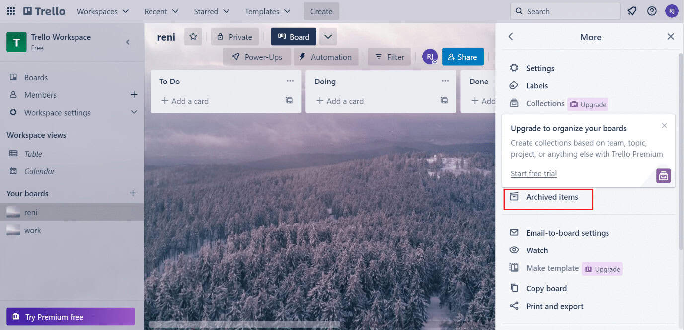 archived items | How to See Archived Cards in Trello