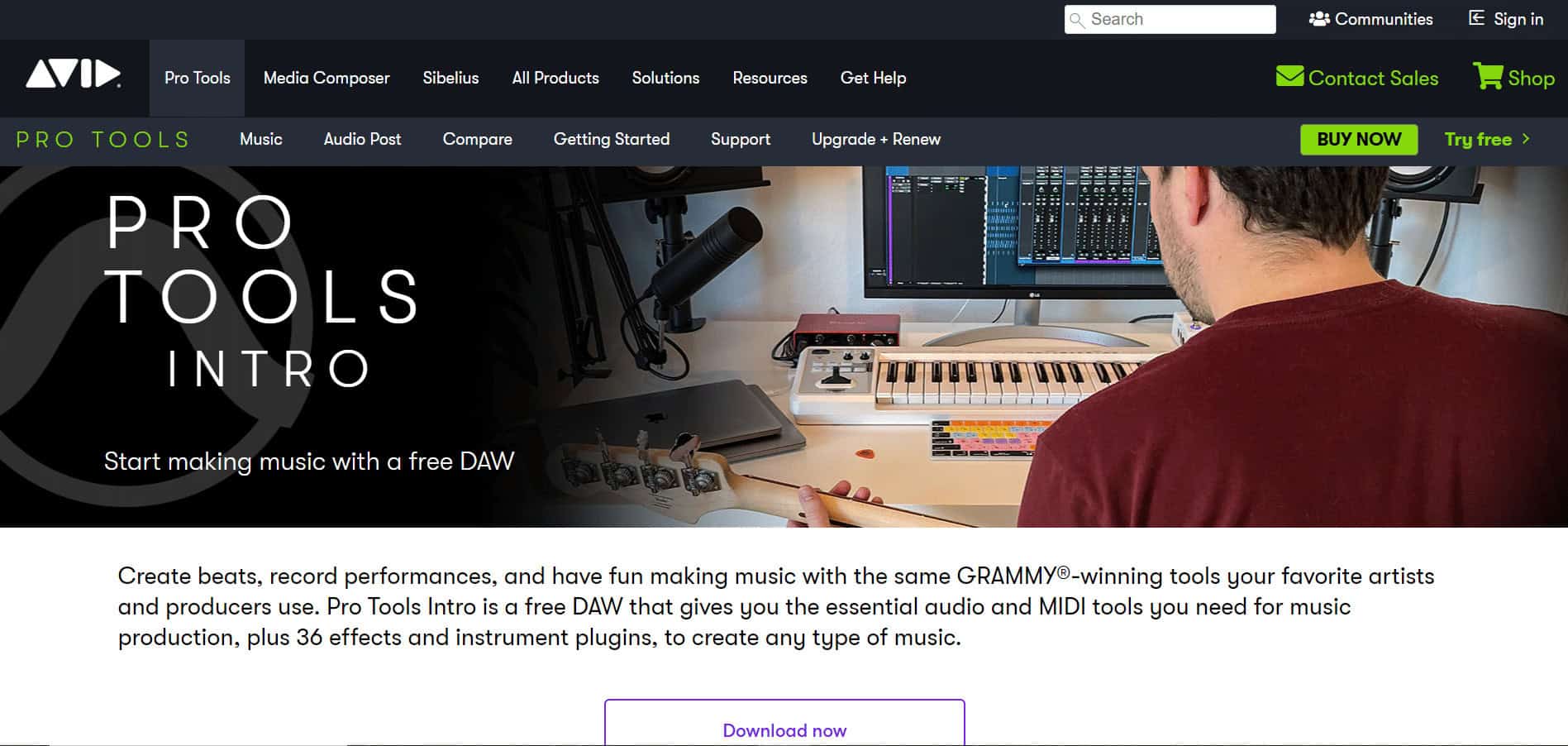 Avid Pro Tools Intro homepage. 19 Best Free DAWs for Windows