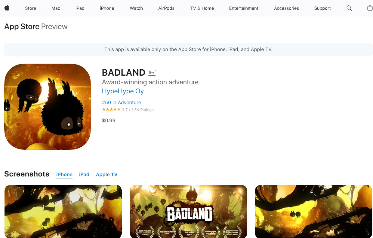 Badland. 37 Best Offline iPhone Games for Free