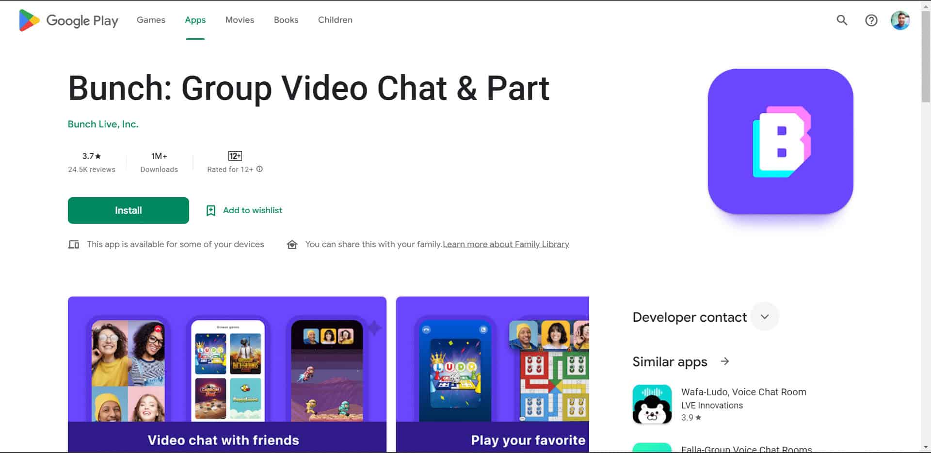 Bunch Google Play Store Page