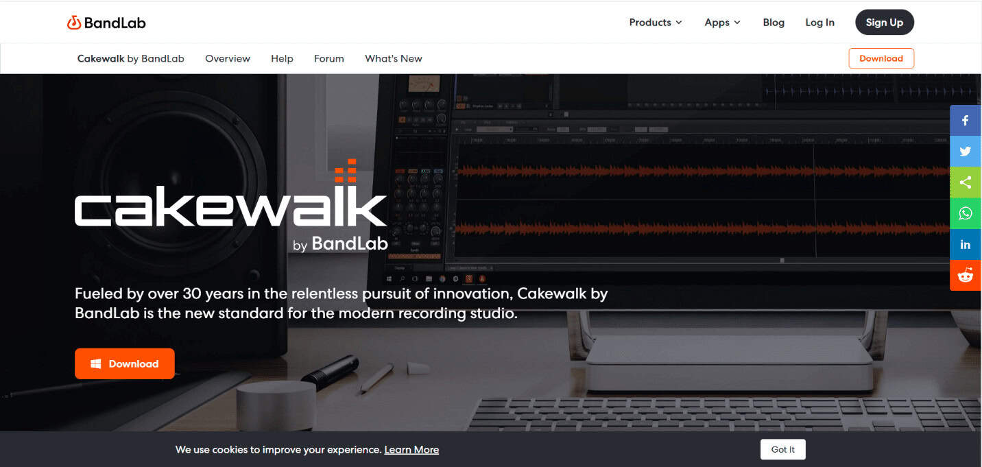 Cakewalk Homepage. 19 Best Free DAWs for Windows