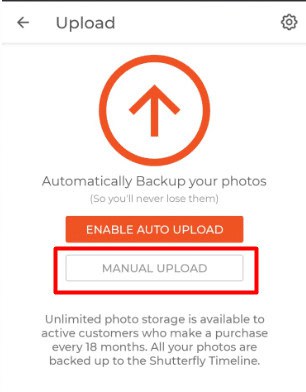 Choose any one of the upload option.