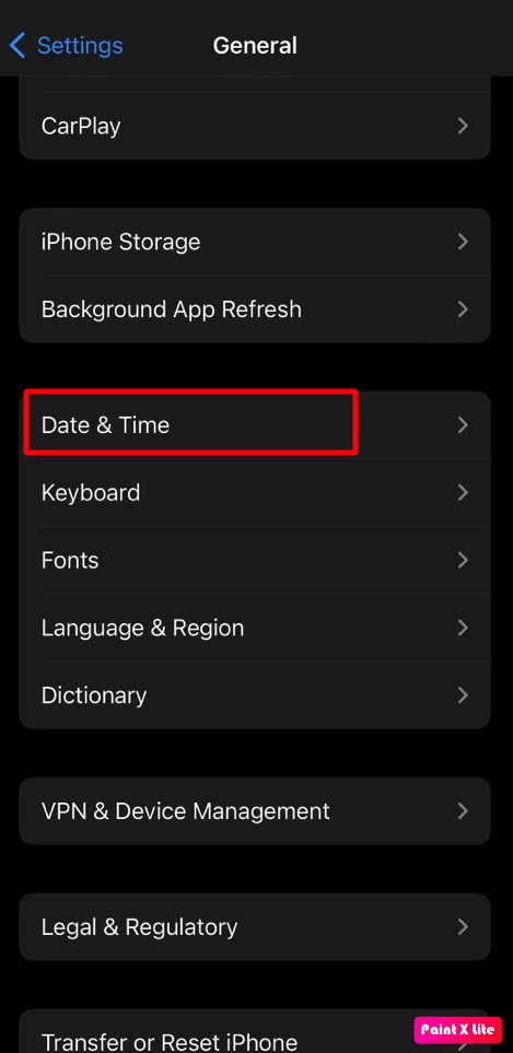 choose date & time option | SSL error iPhone