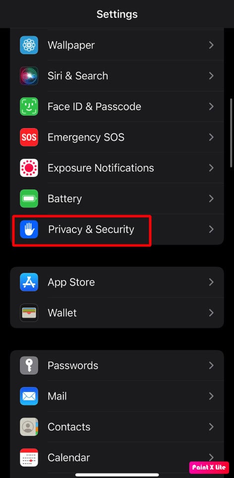 choose privacy and security | SSL error iPhone