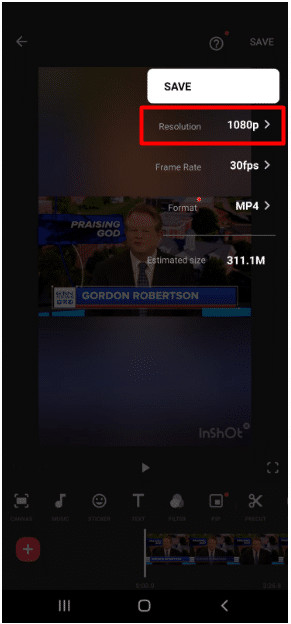 Choose the preferred Resolution | How to Unblur a Video on Android