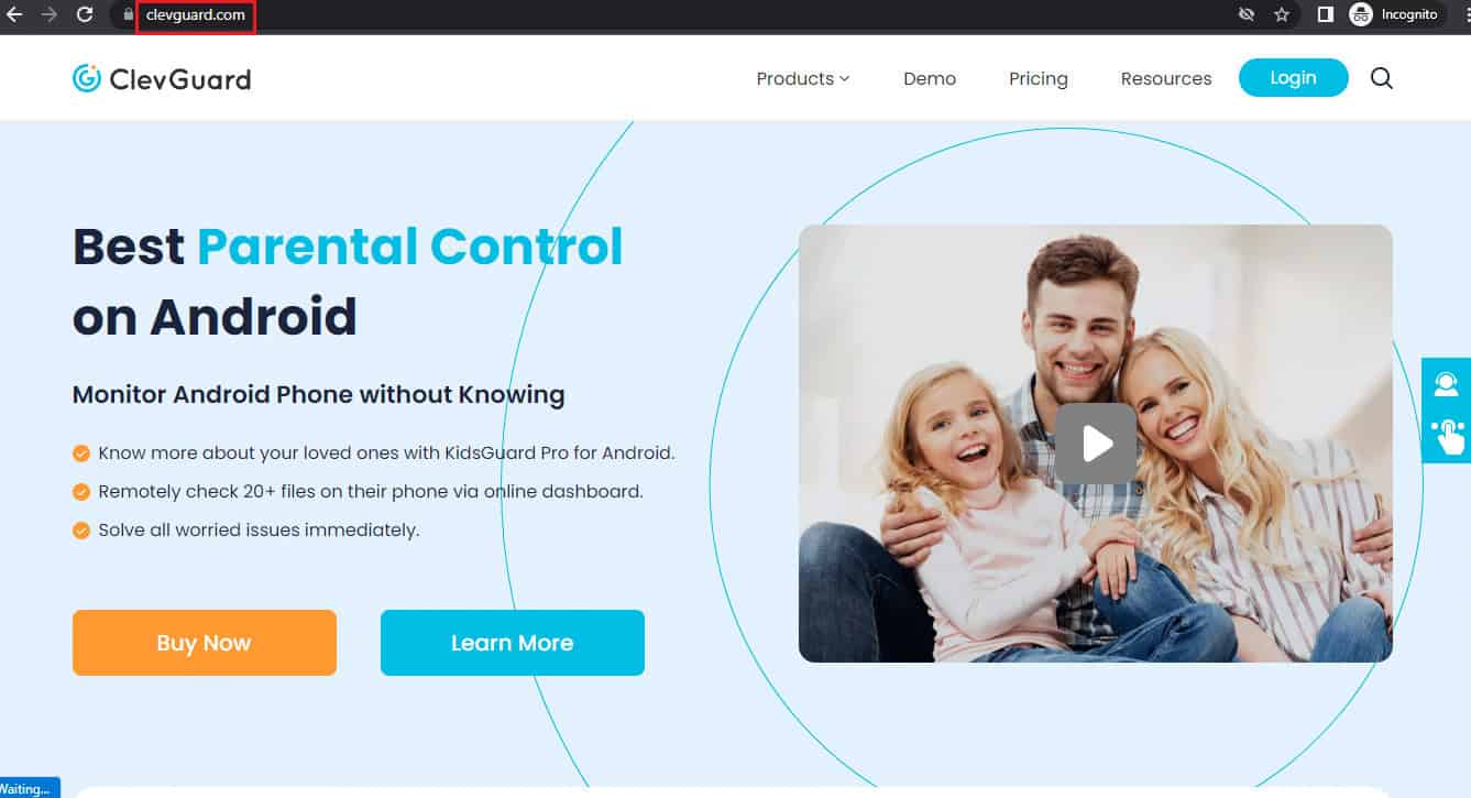 ClevGuard official webpage 