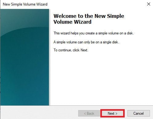Click Next on the New Simple Volume Wizard. 10 Ways to Fix 0x80070015 Bitlocker the Device is Not Ready Error