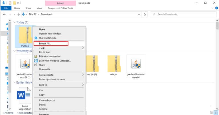 Click on Extract All... option. 10 Fixes for File System Error 2147416359