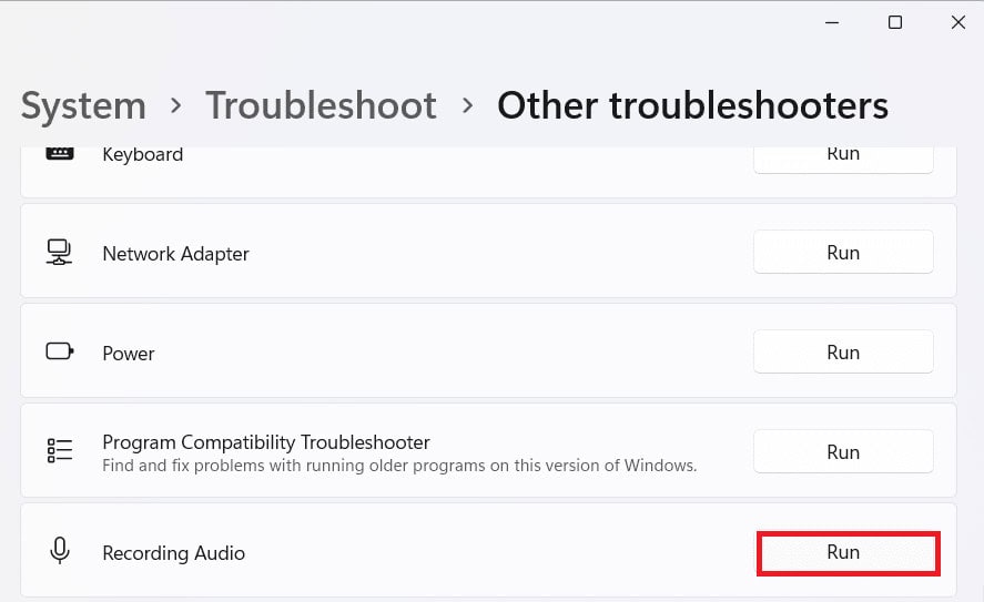 Click on Run. Fix Omegle Mic Not Working