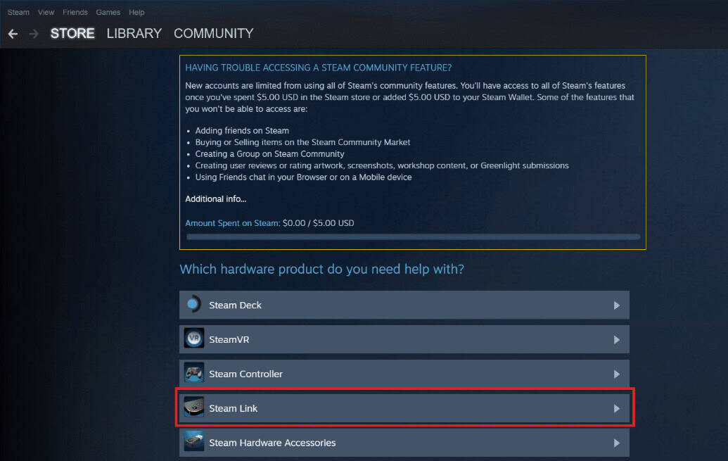 Click on Steam Lick.