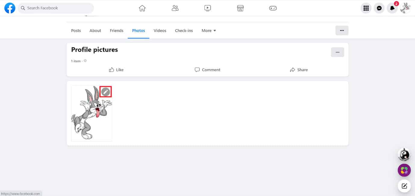 Click on the pencil icon on the profile picture | How to Remove Profile Picture in Facebook Mobile