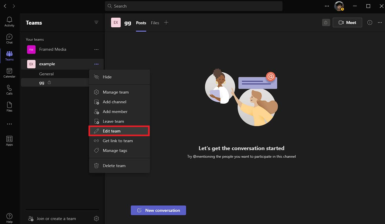 select Edit team. How to Convert Private Channel to Public in Teams