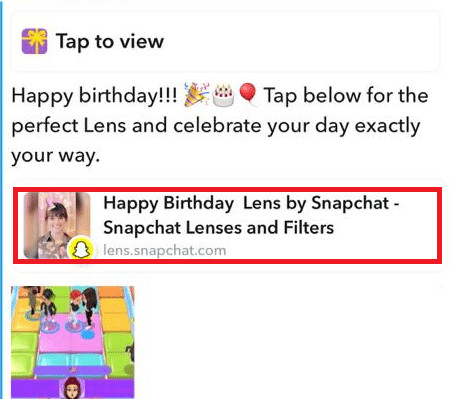 Click on the URL | How Do I Unlock More Lenses on Snapchat