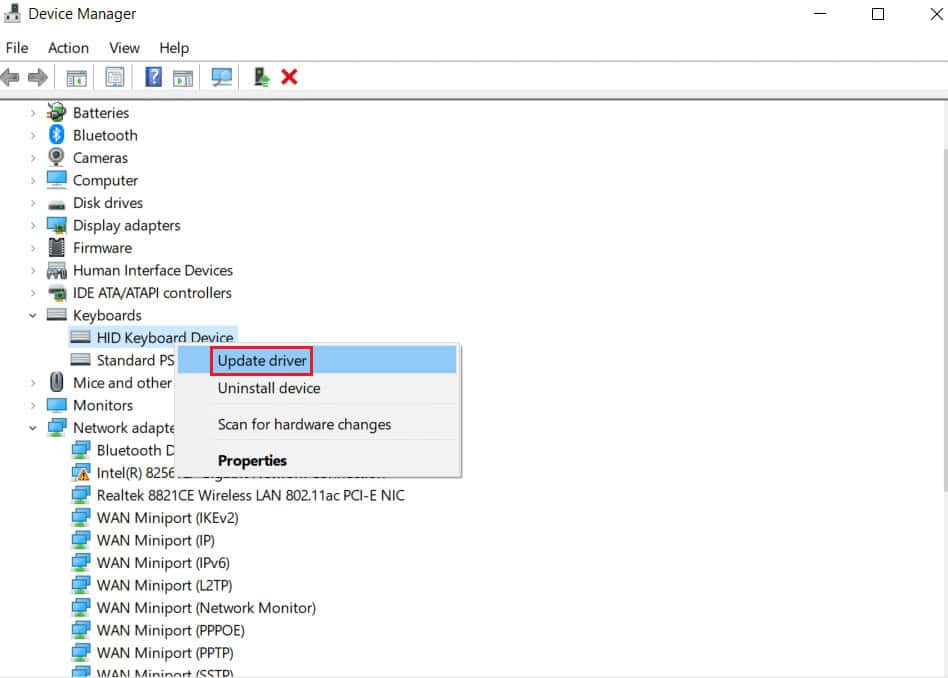 Click on Update driver