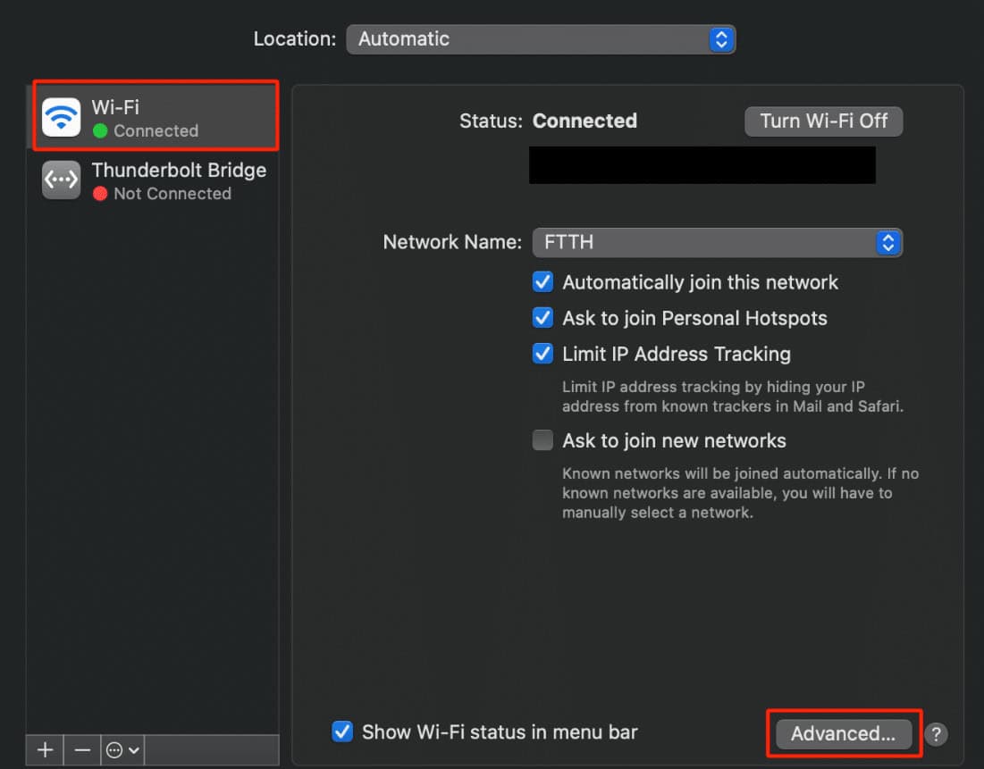 Wi-Fi - Advanced... | How to Fix macOS Monterey Wi-Fi Network Issues