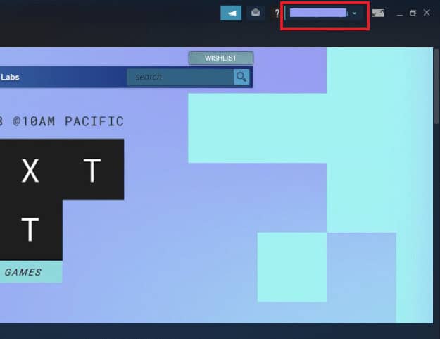 Click on your Steam Profile name