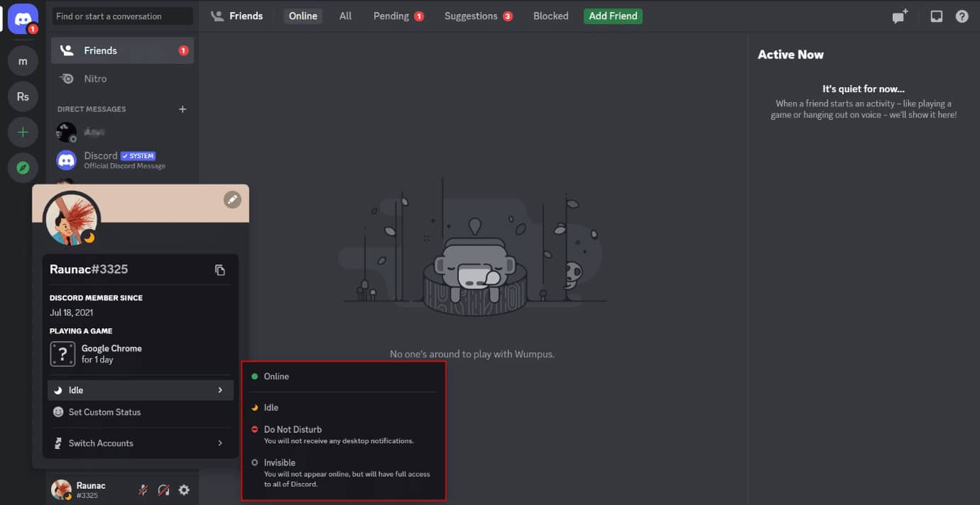 Default statuses list