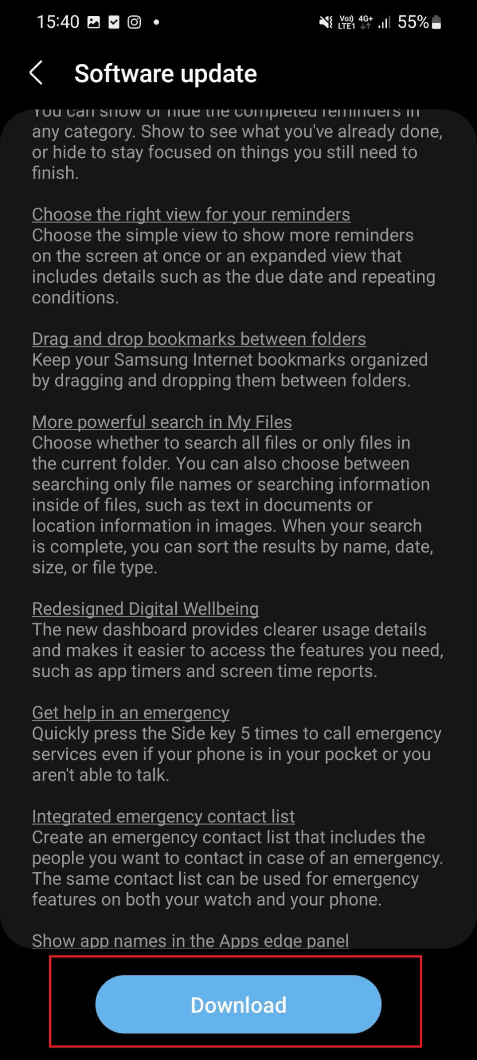 download option