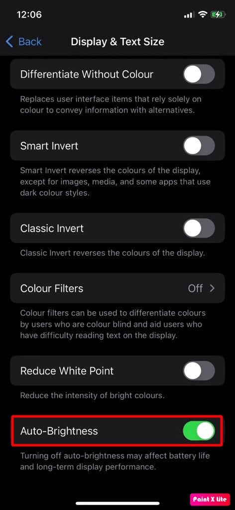 enable auto brightness slider | iPhone heating issue post iOS 16 update