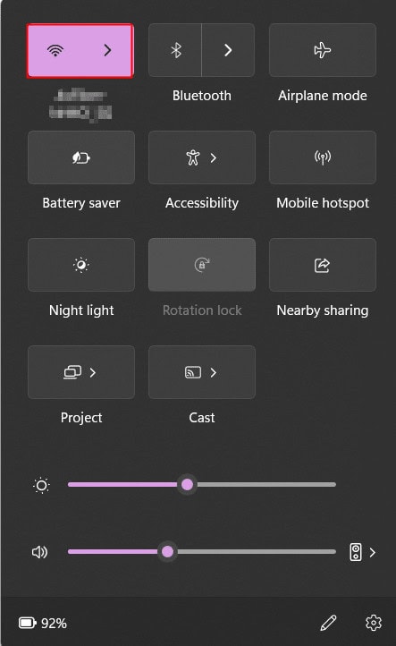 Enable Wi-Fi on your PC and wait until it connects to your router. 