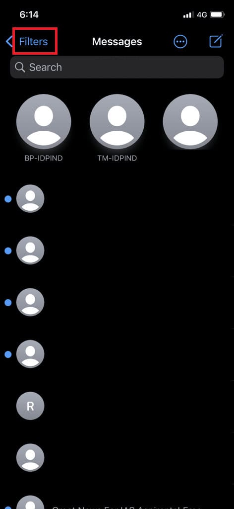 filters option. How to See Blocked Messages on iPhone