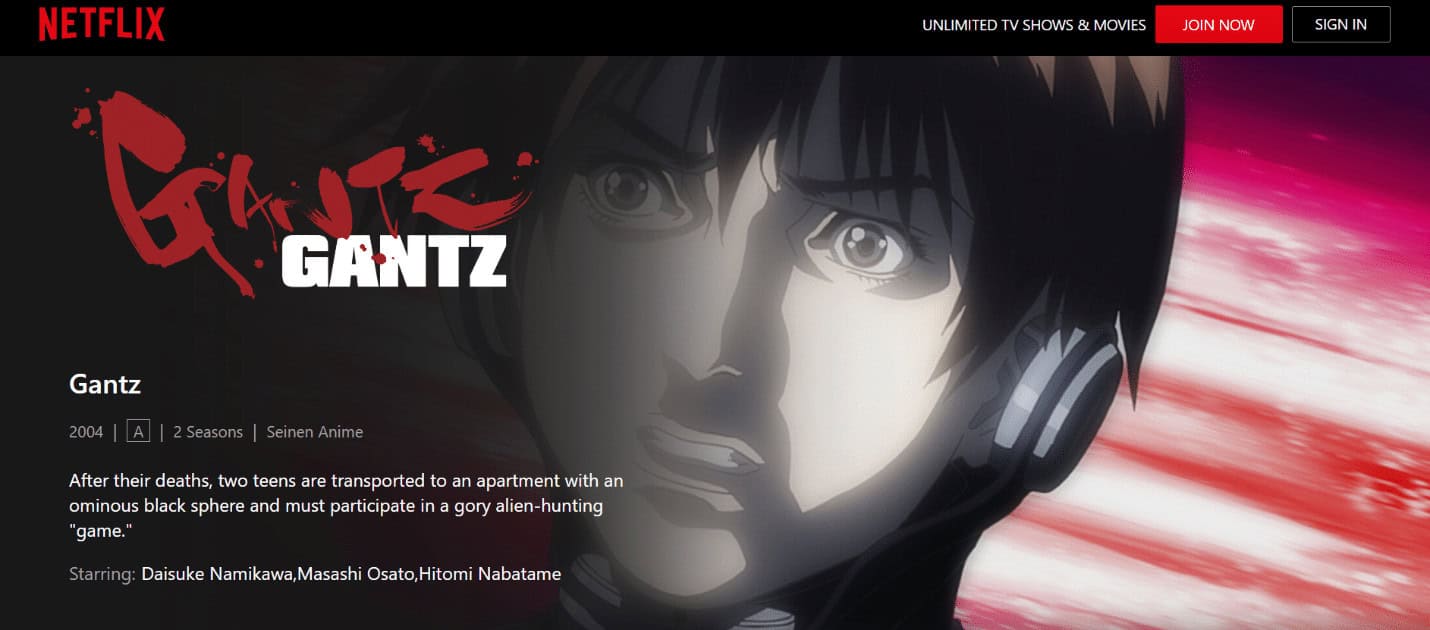 Gantz. 31 Best Gore Anime That Will Haunt Your Nightmares