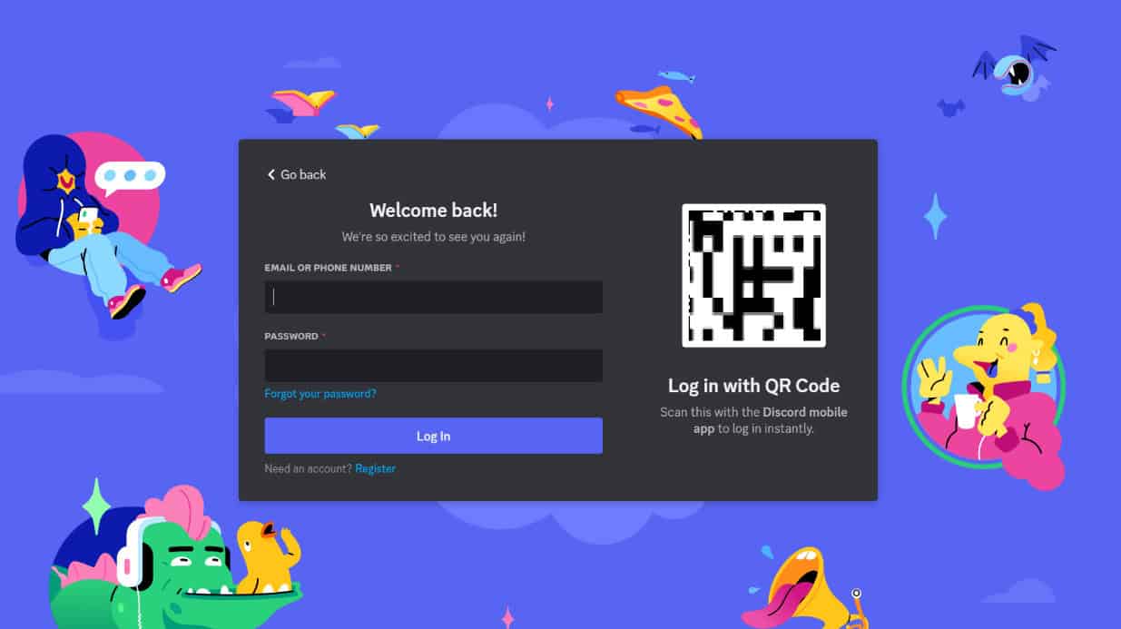 Go to Discord’s official page and log in to your account