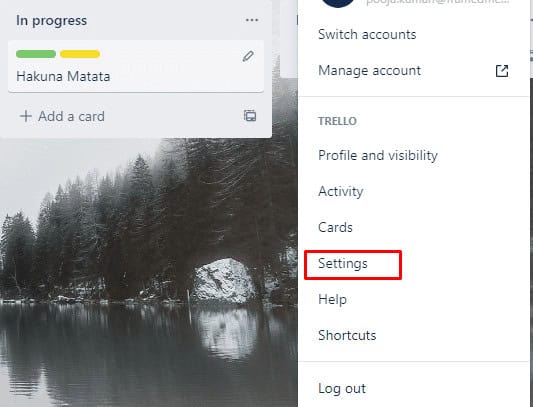 Go to your board settings