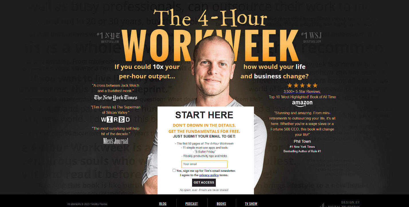 fourhourworkweek. 51 Best Inspirational Blogs About Life