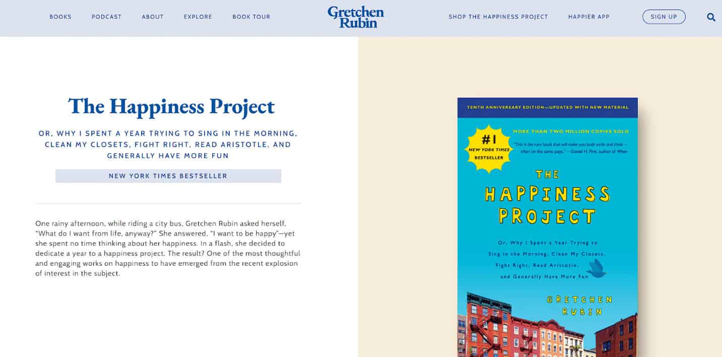 The Happiness Project. 51 Best Inspirational Blogs About Life
