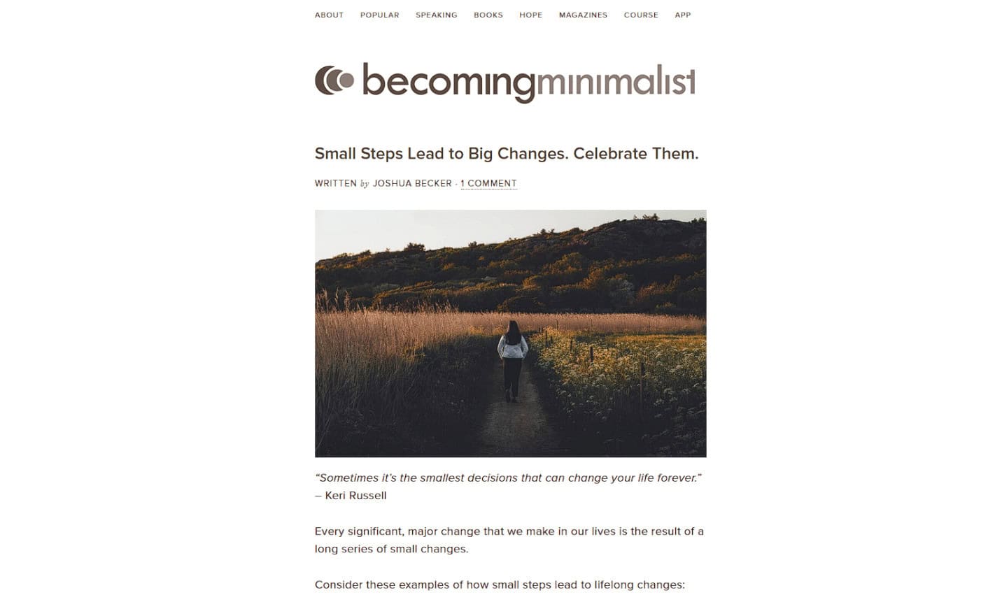 becommingMinimalist