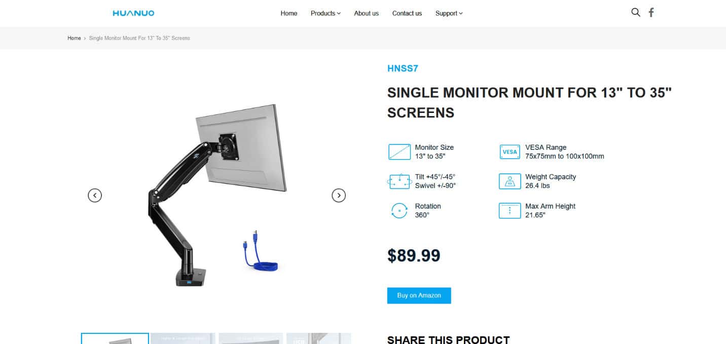 HUANUO Monitor Single Arm