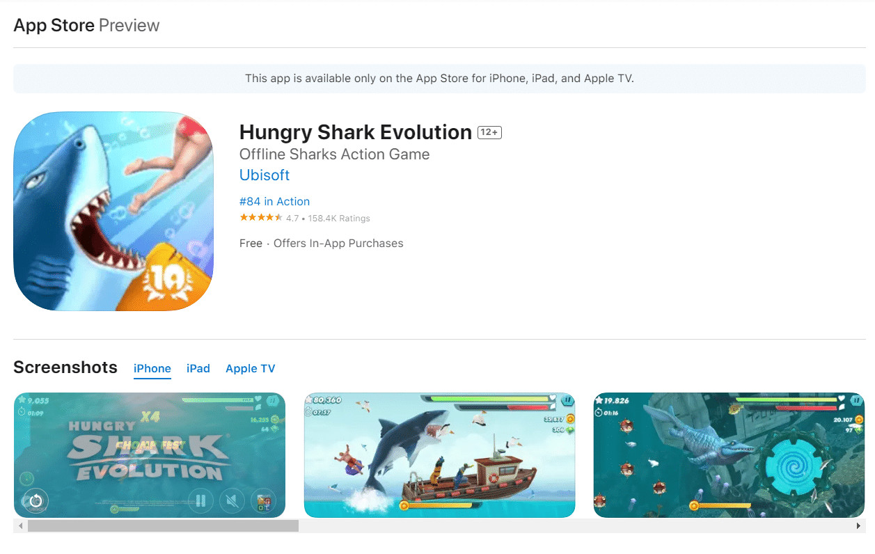Hungry Shark Evolution. 37 Best Offline iPhone Games for Free