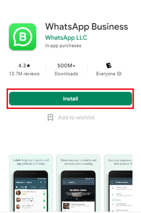 install whatsapp business