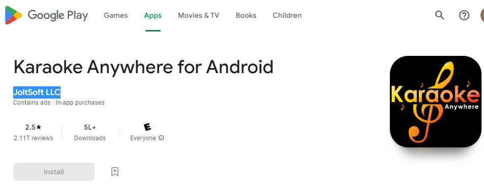 Karaoke Anywhere for Android by JoltSoft LLC