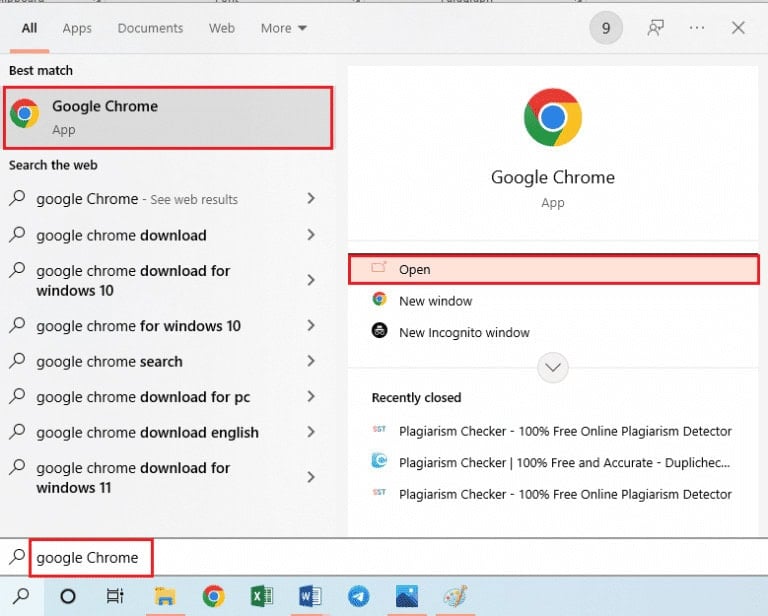 Launch Google Chrome 
