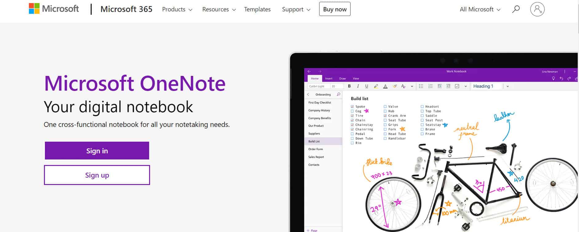Microsoft OneNote | best notes app for Windows 11