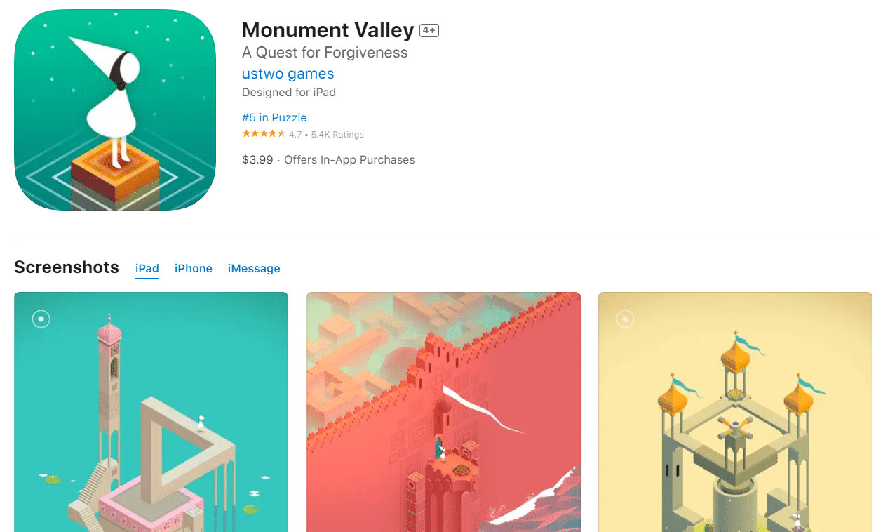 Monument Valley. 37 Best Offline iPhone Games for Free