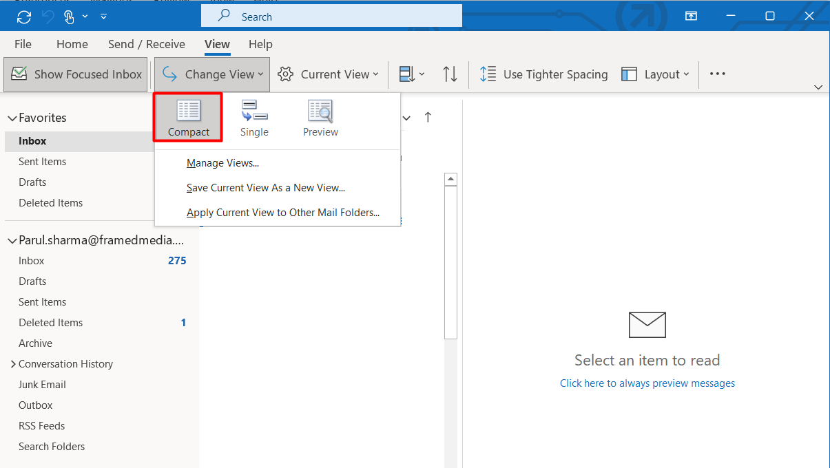 How To Change View In Outlook To Default TechCult