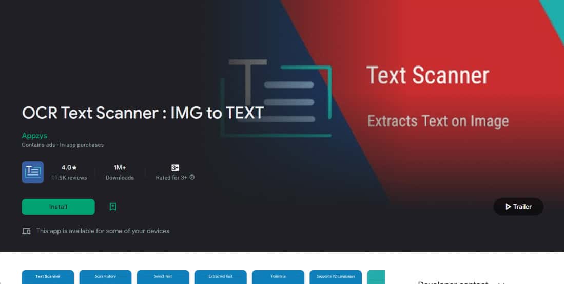 OCR Text Scanner