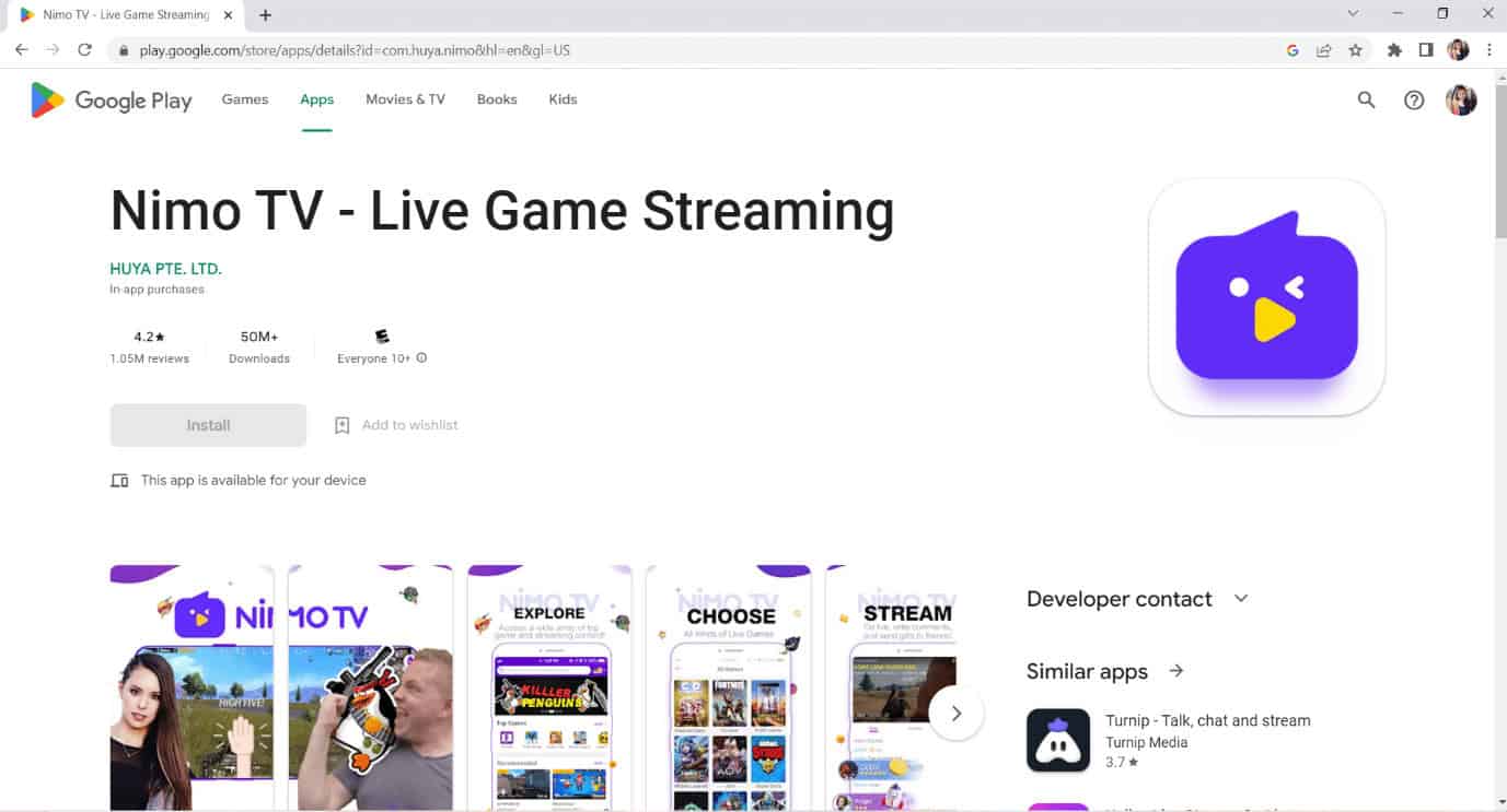 Official Page of Nimo TV in Google play. 19 Best Live Streaming Apps for Android Gaming