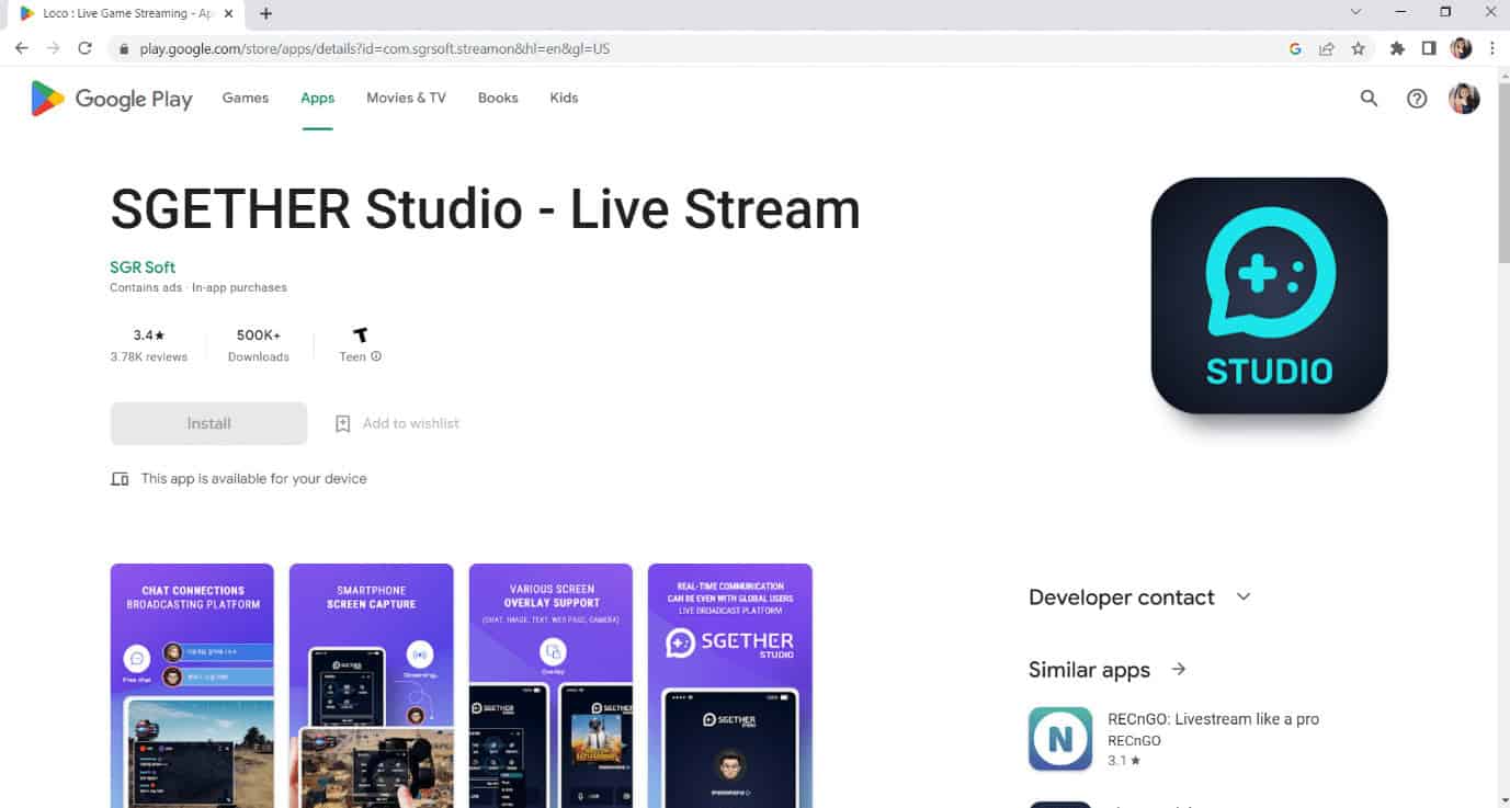 Official Page of SGETHER Studio in Google play. 19 Best Live Streaming Apps for Android Gaming