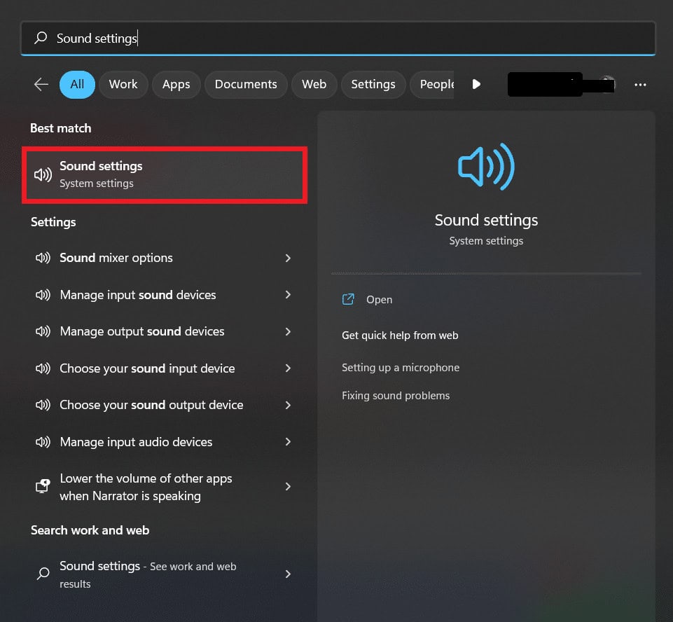 Open Sound settings. Fix Omegle Mic Not Working