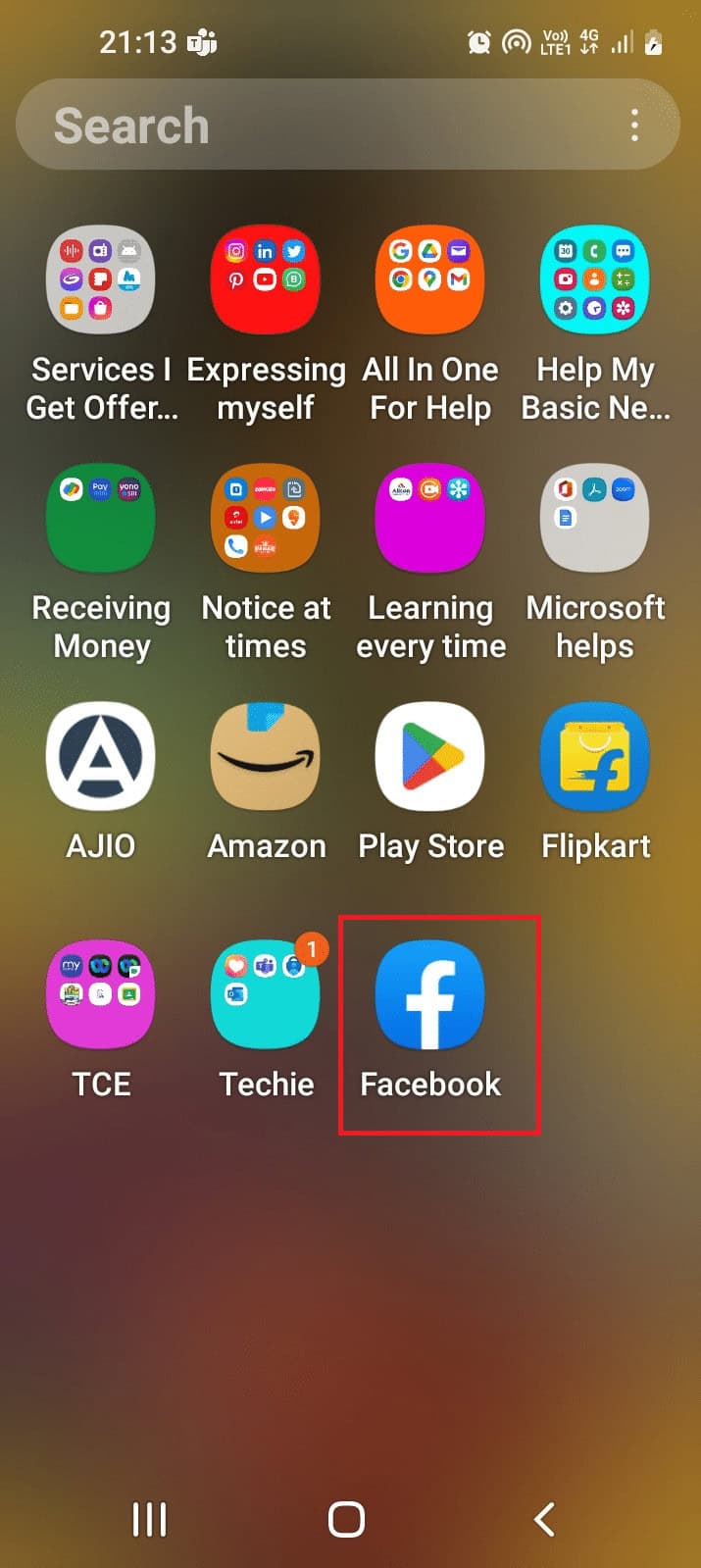 open the Facebook app