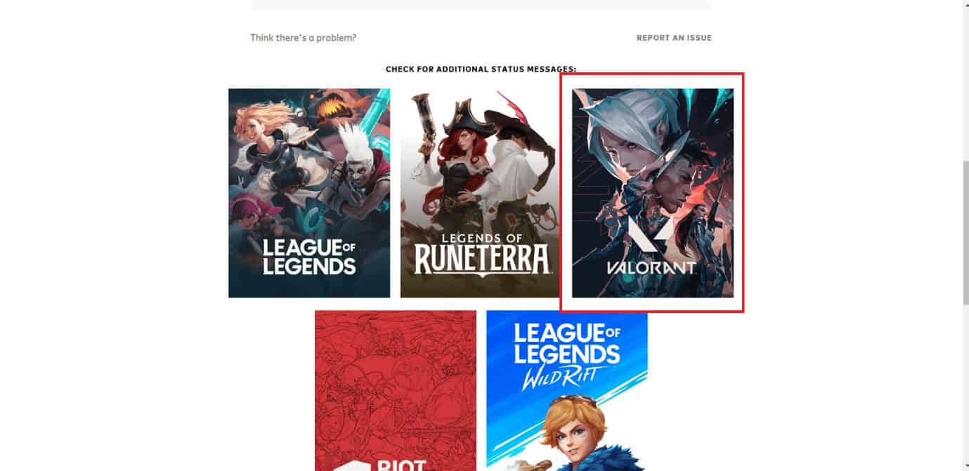 Open the official site of Riot game and choose Valorant from the other options. 